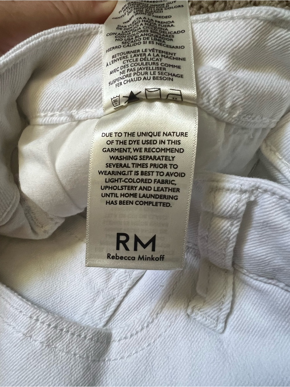 Rebecca‎ Minkoff White High-Rise Denim Shorts - Picture 5 of 13